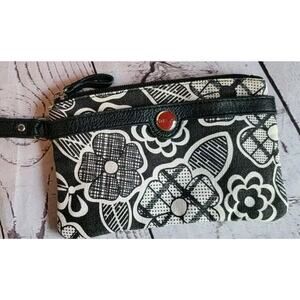 Relic Wristlet Wallet Black White Floral